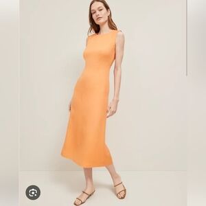 NWT Ann Taylor Linen Blend Column Midi Sleeveless Dress - size 4